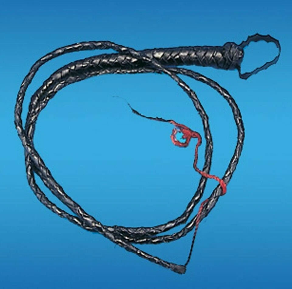 Cuero Gótico Látigo de Toro Juegos con disfraces Vaquero Halloween Disfraz utilería fetiche arma-6 pies Foto 2 de 3