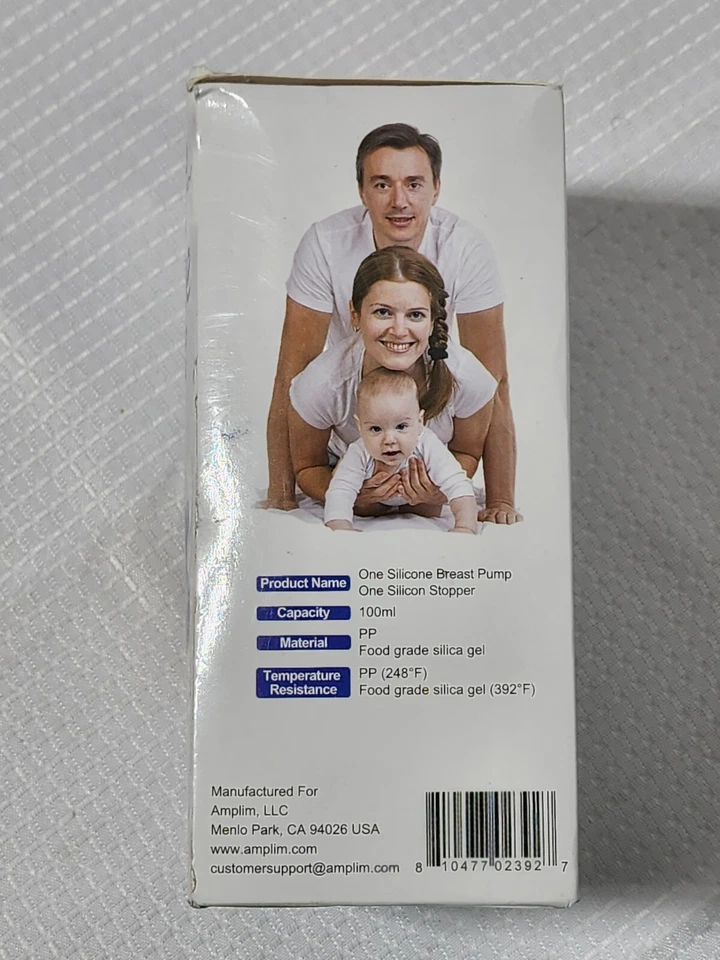 Extractor de leche de silicona Amplim NX2A azul - extractor de succión manual sin BPA Foto 3 de 4