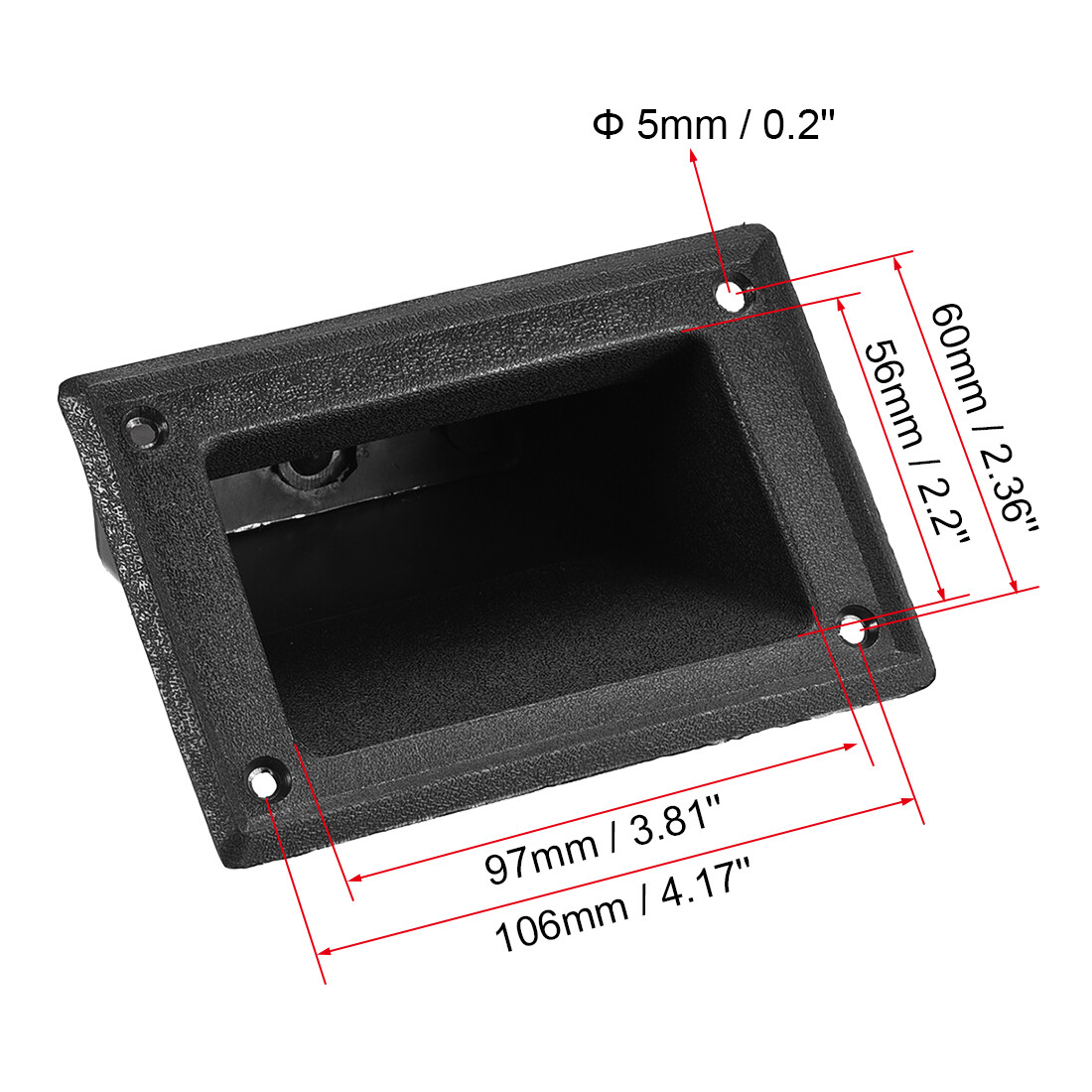 Recessed Speaker Handle Grasp Pocket Style 5.2'' Length for