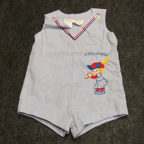Vintage Baby Tops Creation Boys 69 Months Little Slugger Baseball Jumper Romper eBay
