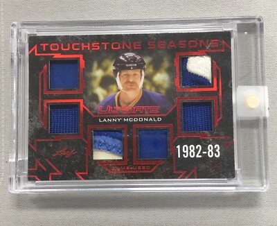 Lanny McDonald 2019 Leaf Ultimate Touchstone Seasons 8 PATCH GAME USED /3