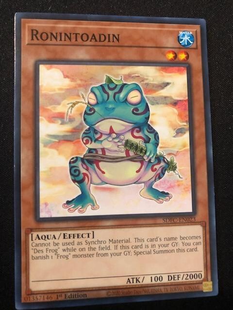 YUGIOH FROG DECK- SWAP FROG- RONINTOADIN- TOADALLY AWESOME- TREEBORN- FLIP  FLOP
