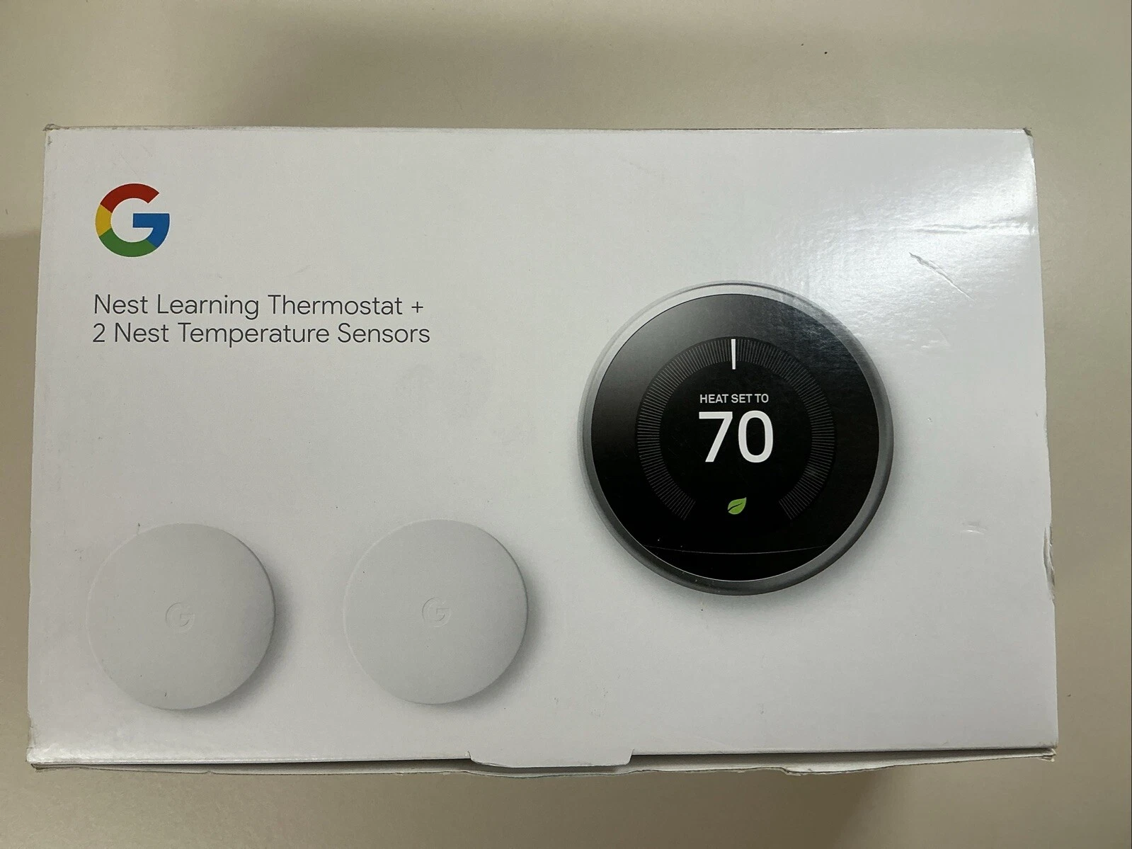 Nest Learning Google Thermostat + 2 Nest Temperature Sensors