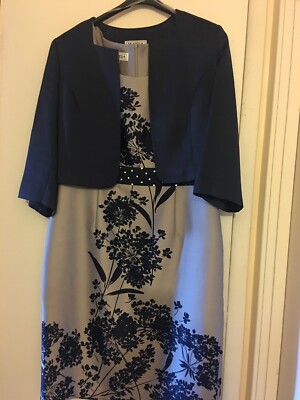 lizabella silver dress and jacket