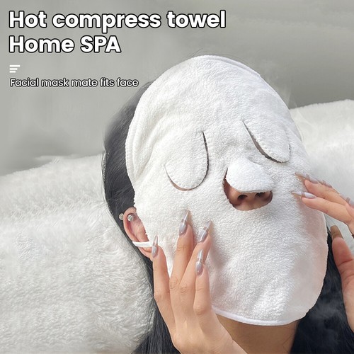 Reusable Face Towel Mask Spa Facial Steamer Towel Moisturizing Cold Hot Compress - Picture 13 of 19