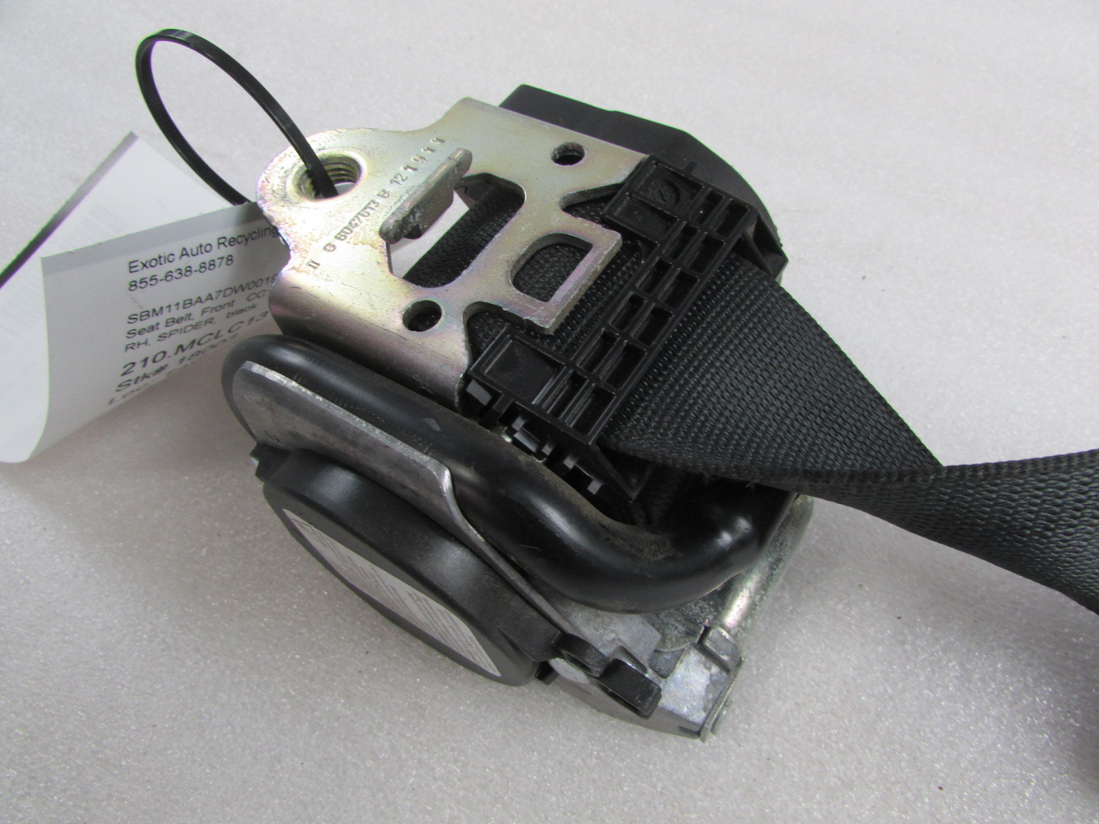 McLaren MP4-12C Spider, RH, Right Front Seat Belt, Black, Used