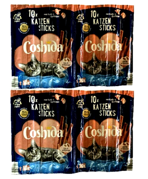 Nur für kurze Zeit 20x 5g Coshida Sticks Katzensticks GEFLÜGEL & LEBER 100g