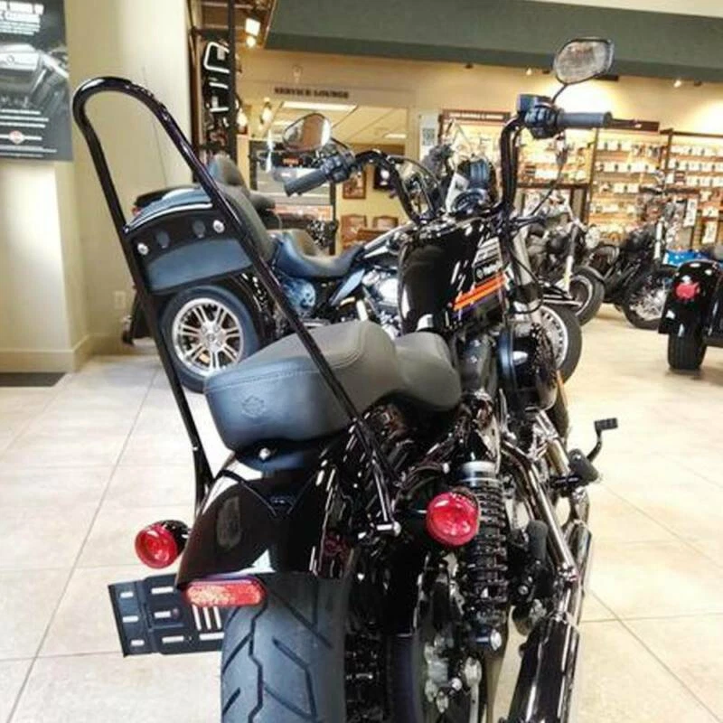 Respaldo de pasajero alto Sissy Bar para Harley Sportster XL Iron 883 1200 48 72 Foto 2 de 4