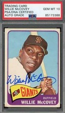 Willie McCovey Gem Mint 10 PSA DNA Signed 1965 Topps Autograph