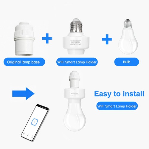 Smart WiFi Bulb Socket E26 E27 Light Bulb Adapter EWeLink Alexa Google Control - Picture 3 of 18