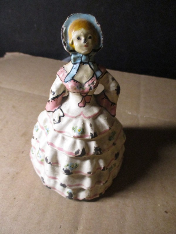 Antique Cast Iron  Woman Doorstop Southern Belle X118 PA