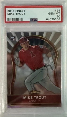 2011 Topps Finest - Mike Trout #94 (RC) PSA 10