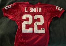 2004 Emmitt Smith Signed Game Used Final Season Home Jersey NFL Shield Prova COA