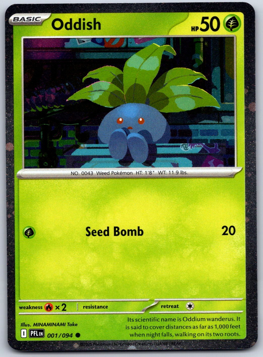 Oddish (Cosmos Holo) 001/094 MCAP Holo NM