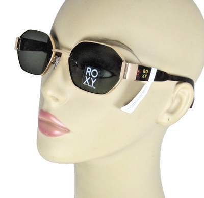 ROXY Narrow Gold Metal Geometric Rims Sunglasses TS Plastic Arms RS3021OP-718