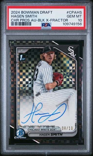 2024 Bowman Draft - Hagen Smith Black X-Fractor Auto /10 PSA 10 GEM MINT!