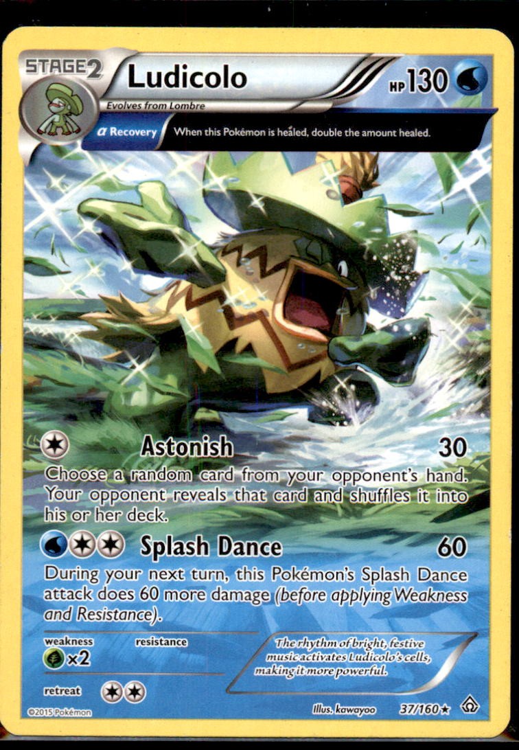 PokemonTCG - Ludicolo (Alpha) Rare XY - Primal Clash 37/160 LP