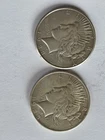 Lot Of Liberty Peace Dollars 1923-S 1923-P Peace Dollar 90% Silver