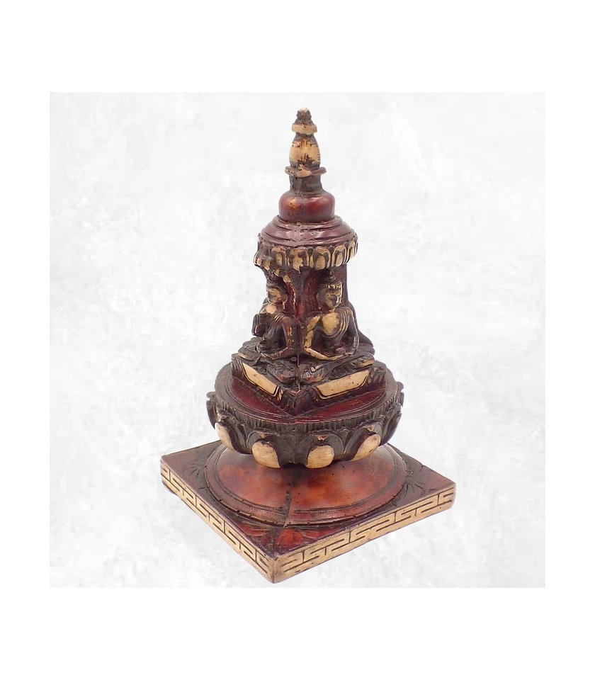Statuette bouddhiste Stupa tibétain newari temple bouddhiste [Couleur: Marron so - Photo 1/1