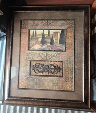 Large Vintage Style Wall Art Framed Decor
