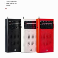 Full Band Mini AM FM Pocket Radio with Clear Sound for Camping and Running