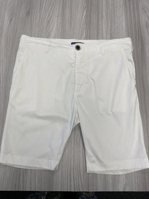 Vilebrequin weiße Baumwolle Ponche Bermuda Chino gerade Passform Shorts Größe 36'' PWB1
