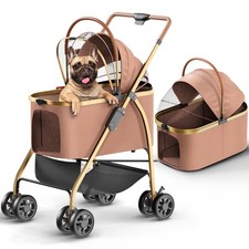 Pet Stroller for Small Medium Dogs Cats 2-in-1 Detachable Carrier, Zipper...