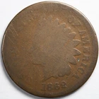 1869 Indian Head Penny Cent About Good (AG)