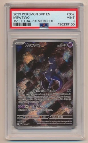 PSA 9 Pokemon Black Star Promo Mewtwo SVP EN #052 MINT Condition!!