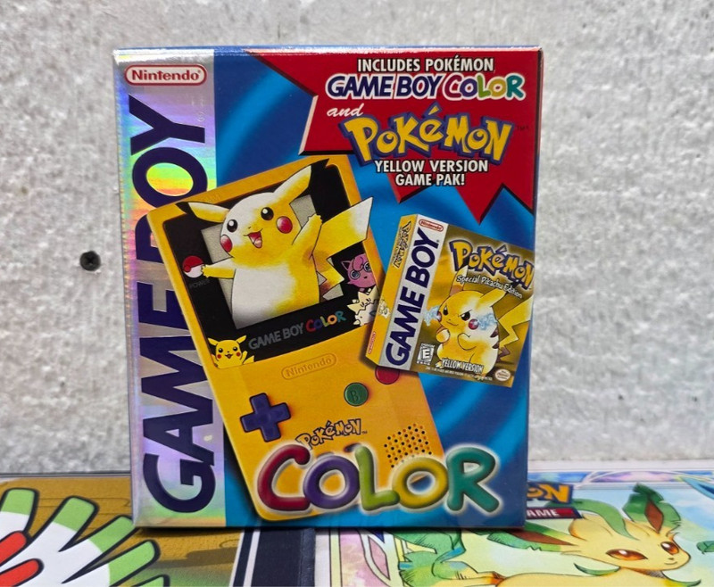 Game Boy Color Pokémon Yellow Version (Box, Insert & Bag) HOLY GRAIL Super Clean