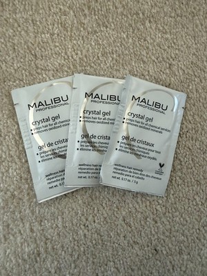 3 Malibu Crystal Gel Treatment Packets Single-Use Clarifying Treatment Sachet