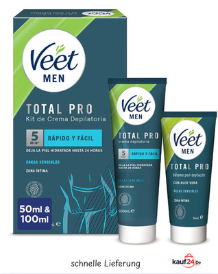 Veet Men Intim-Haarentfernungs-Set - Enthaarungscreme Für Den Intimbereich, Für