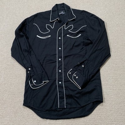 Western Express Cowboy Hemd Herren Medium Black Pearl Snap Rodeo