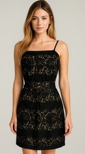 Banana Republic Lace Print SILK Dress Anthropologie ModCloth Sz 2 XS boden