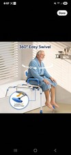Nuevo Bluelog Silla de Ducha Deslizante Acolchada 360 Asiento Giratorio 330lbs Banco de Transferencia