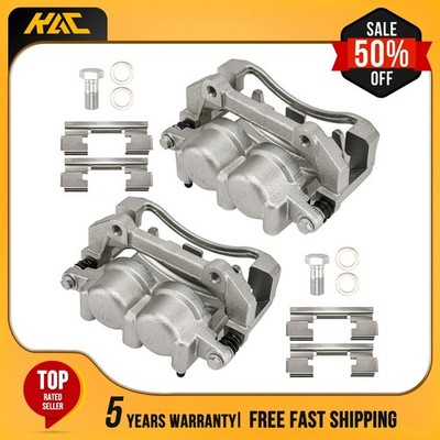 Front Brake Calipers w/ Bracket Pair 2 for Jeep Grand Cherokee Commander 3.7L V6