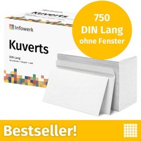 BriefumschläGe Ohne Fenster, DIN Lang, 750 StüCk
