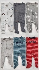 LOT of Carter's 6 months baby one piece pajamas