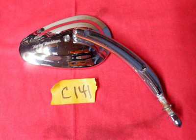 Harley OEM 82-Later RIGHT BULLET CHROME TEARDROP MIRROR 91657-02 Misc