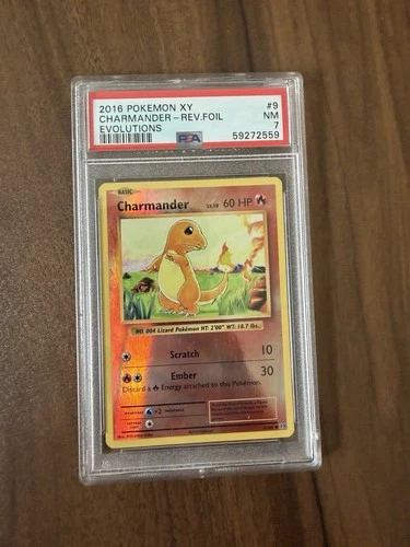 2016 POKÉMON XY EVOLUTIONS REVERSE HOLO CHARMANDER PSA 7