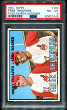 1967 Topps #109 TRIBE THUMPERS R.Colavito/L.Wagner PSA 8 NM-MT HIGH END!