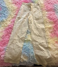 Wilfred Free Women s Beige Solid Regular Fit Pants, Size 00 Regular Size
