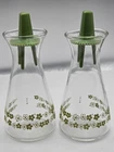 Vintage Pyrex  "Spring Blossom Green" salt and pepper shakers- "Crazy Daisy"