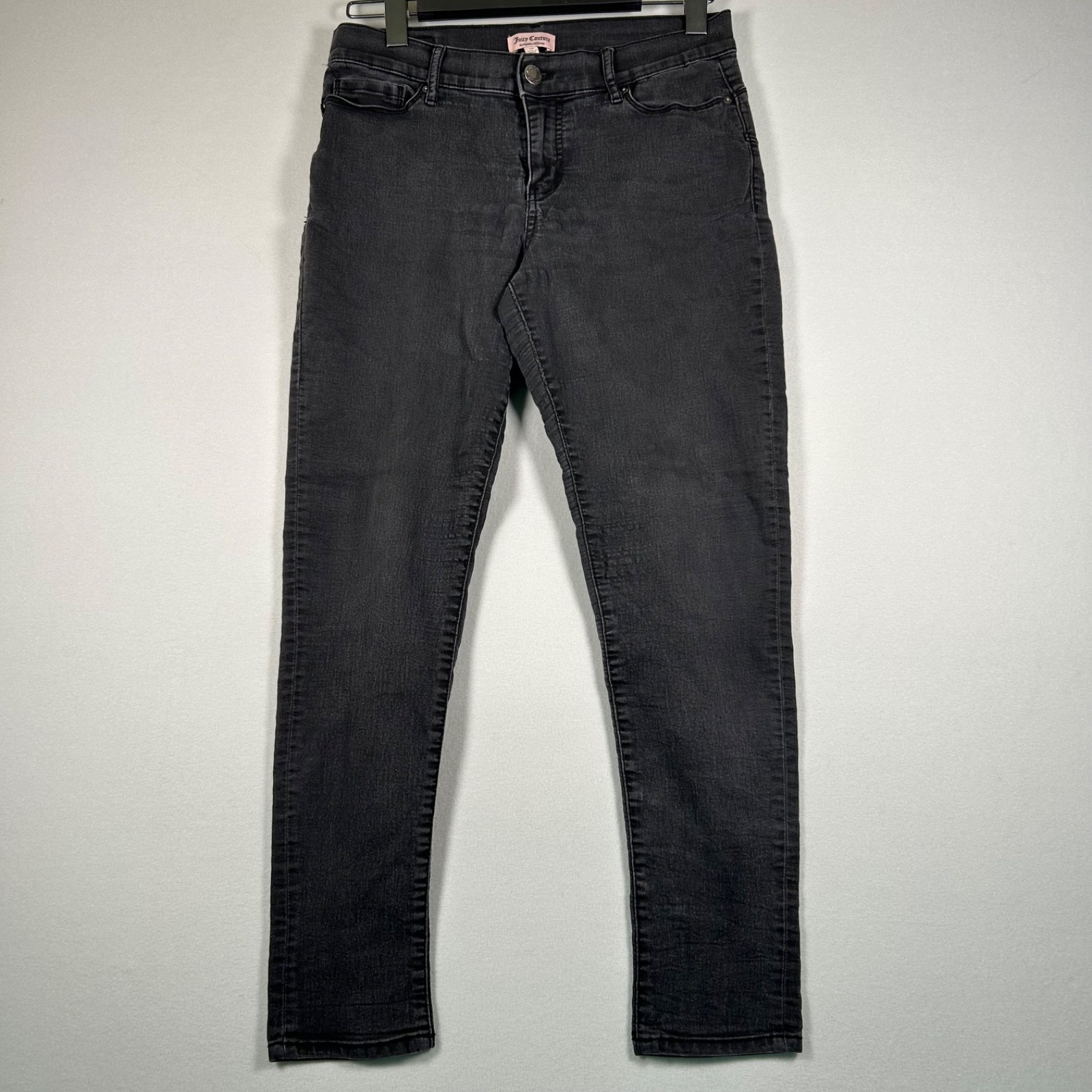 Juicy Couture Women’s Black Skinny Jeans Size 10 Mid Rise Stretch Denim