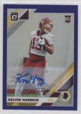 2019 Panini Donruss Optic Rookies Purple Prizm 2/35 Kelvin Harmon #149 Auto 0l8