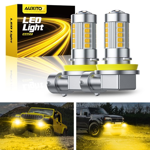 AUXITO H8 H11 LED Fog Driving Light 3000K Yellow Golden Bulb DRL Canbus 6G27 EXR - Picture 17 of 18