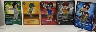 Bandai Digimon CCG Tamer Card Lot   5 Cards Ken TK Tai Izzy Davis