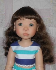 Playhouse ANDREA Doll Wig SIZE 10/11 LIGHT BROWN Long Wavy Hair/Curl  Bangs NWT