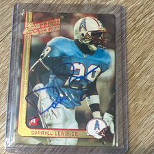 1991 Action Packed Darryll Lewis Rookie Auto #72 - Houston Oilers NFL Card. rookie card picture