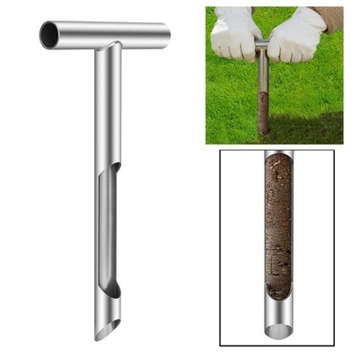Soil Sample Tool Stainless Steel Seedling T Handle Sturdy Plant Care Practical